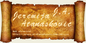 Jeremija Atanasković vizit kartica